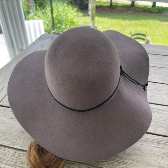 C.C Taupe Wide Brim Hat 100% Wool main image 6